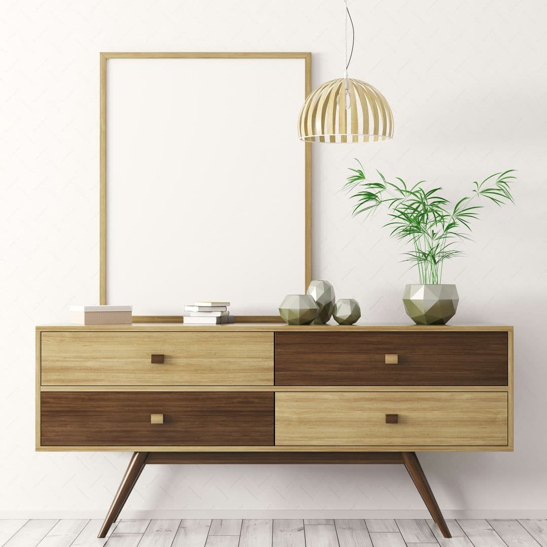 Kommode in 2 brauntönen in Holz