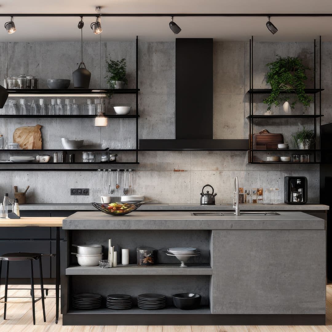 Küche in Beton