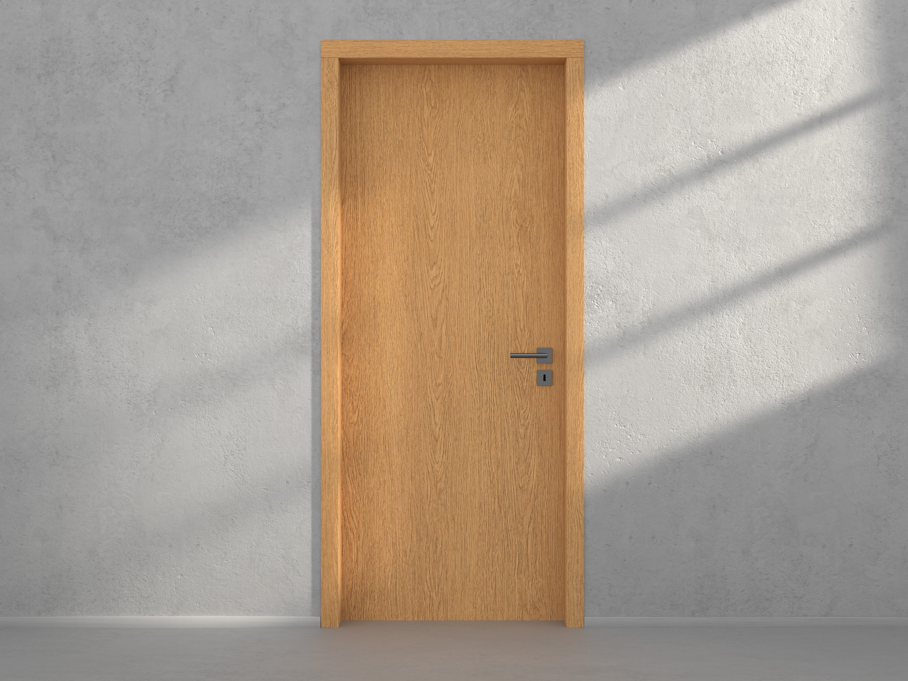 Door with material